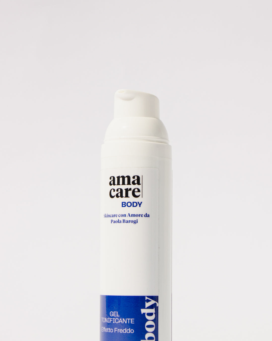 Gel Tonificante Effetto Freddo AmaCare – dettaglio flacone gel corpo tonificante